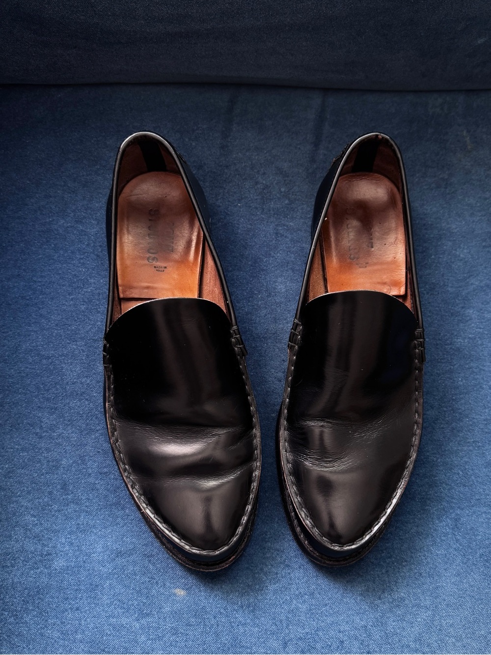 Acne Studios  brushoff Black classic leather Men’s Loafers Size 42